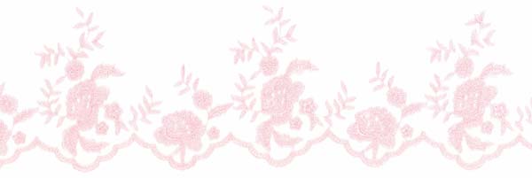 EMBROIDERED EDGING - ROSE PINK